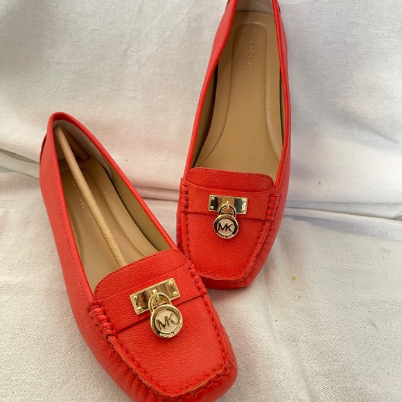 Orange Michael Kors flats women's size 7 - Picture 1 of 3